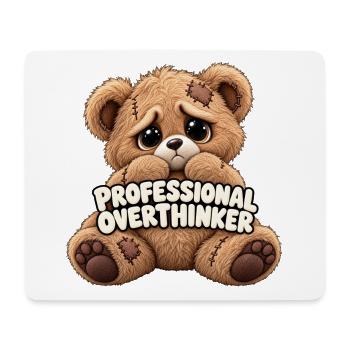 Professioneller Grübler Bär - Mousepad (Querformat) - Weiß - Vorne