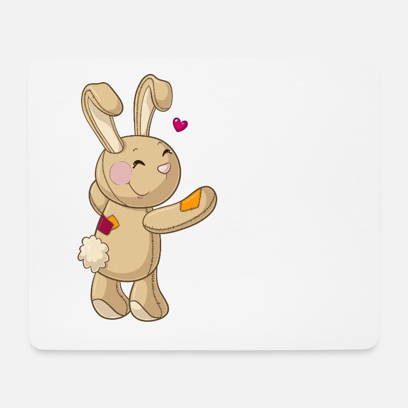 Cute rabbit - Mouse Pad (horizontal) - white