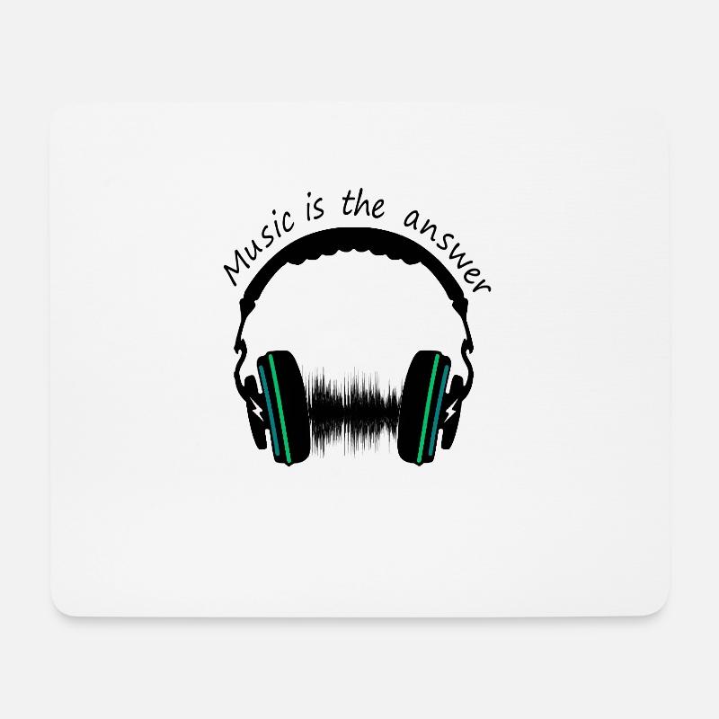 Music is the answer - Mouse Pad (horizontal) - white