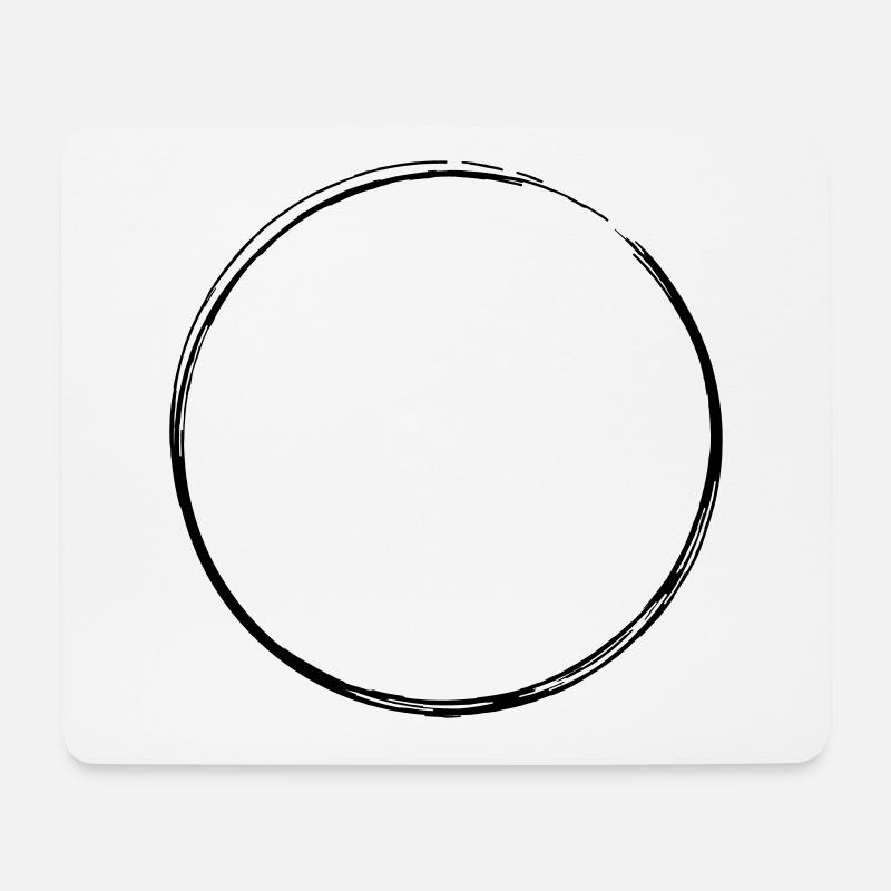 Cercle - Tapis de souris (format paysage) - blanc