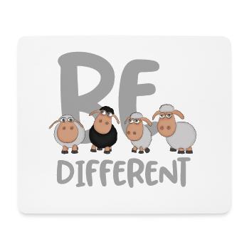Be different Schafe: Einzigartiges schwarzes Schaf - Mousepad (Querformat) - Weiß - Vorne