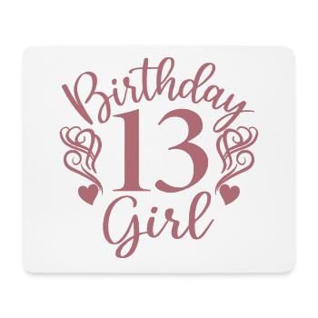 13th Birthday Women Her Birthday Girl 13 Years Old - Mouse Pad (horizontal) - white - Front