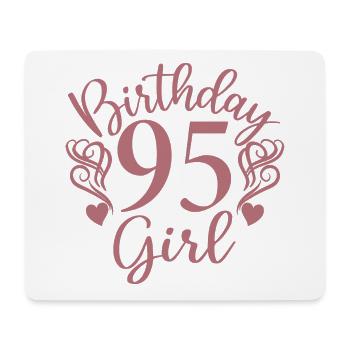 95th Birthday Women Her Birthday Girl 95 Years Old - Mouse Pad (horizontal) - white - Front
