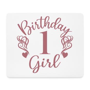 1. Geburtstag Mädchen, 1 Jahr altes Geschenk für Kinder - Mousepad (Querformat) - Weiß - Vorne