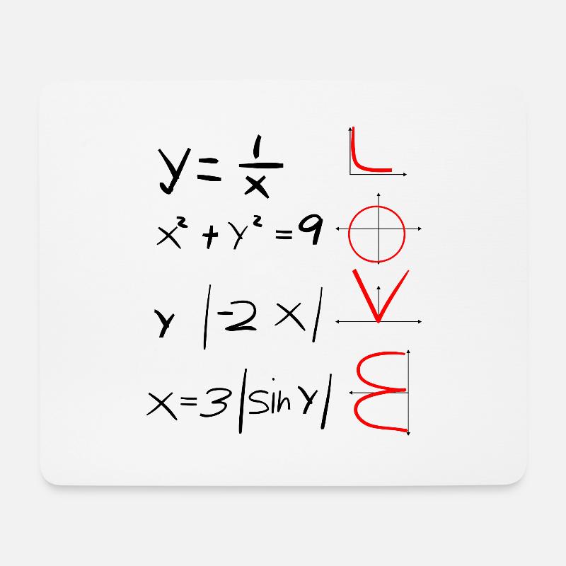 Love for Maths - Mousepad (Querformat) - Weiß