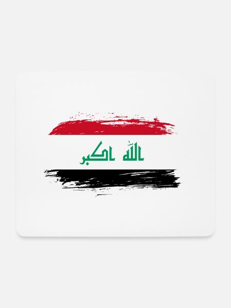 Irak Flagge - Mousepad (Querformat) - Weiß