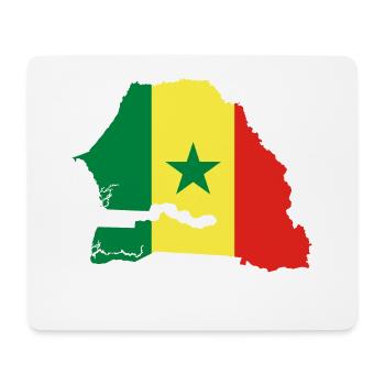 Senegal map flag flag - Mouse Pad (horizontal) - white - Front