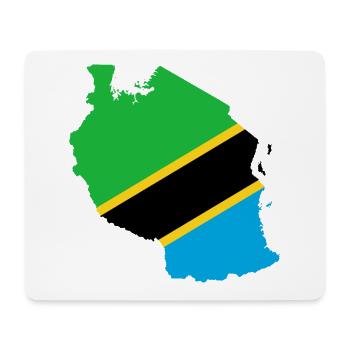 Tanzania flag map flag - Mouse Pad (horizontal) - white - Front
