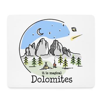 Dolomiten Tre Cime di Lavaredo Drei Zinnen Wandern - Mousepad (Querformat) - Weiß - Vorne