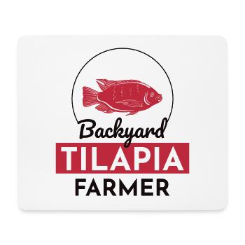 Hinterhof Tilapia Bauer Fischzucht Bauernhof Lustig - Mousepad (Querformat) - Weiß - Vorne