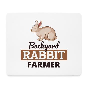 Hinterhof Kaninchen Landwirt Tierhaltung Farm Lustig - Mousepad (Querformat) - Weiß - Vorne