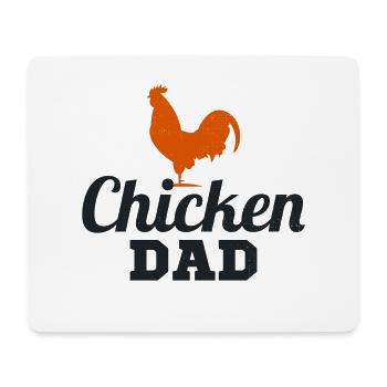 Poulet Papa Papa Volaille Agriculteur Fête des Pères - Tapis de souris (format paysage) - blanc - Devant