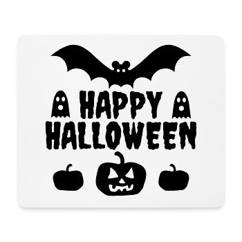 Joyeux Halloween (chauve-souris, fantômes, citrouilles) - Tapis de souris (format paysage) - blanc - Devant
