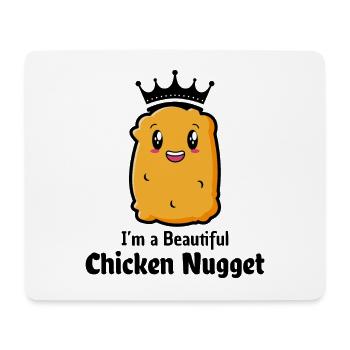 Chicken Nuggets Fast Food Lustiger Spruch - Mousepad (Querformat) - Weiß - Vorne