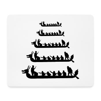Dragon Boat Racing Crew Paddlers Sports nautiques - Tapis de souris (format paysage) - blanc - Devant