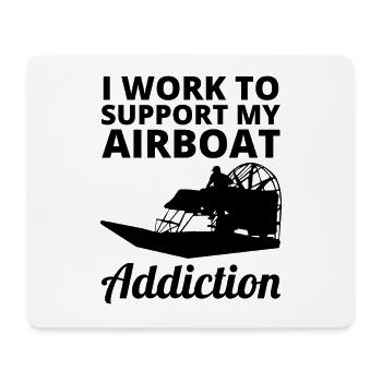 Airboat Fanboat Airboating Planeboat Bateau de marais - Tapis de souris (format paysage) - blanc - Devant