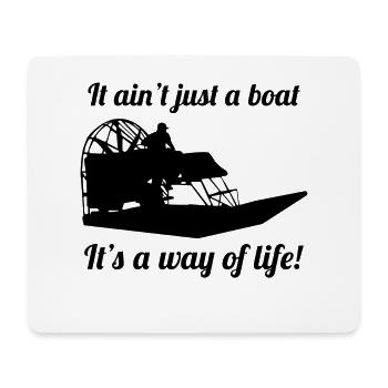 Airboat Fanboat Airboating Planeboat Bateau de marais - Tapis de souris (format paysage) - blanc - Devant