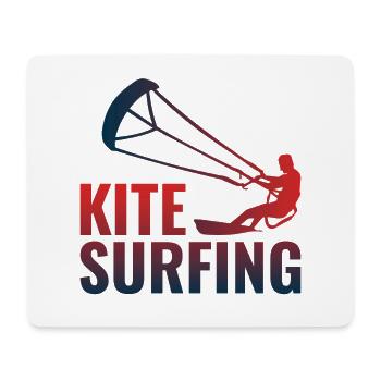 Kitesurfen Kiteboarding Kiteboarder Kitesurf - Mousepad (Querformat) - Weiß - Vorne