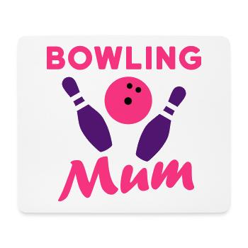 Bowling maman (boule de bowling, quilles basculantes) - Tapis de souris (format paysage) - blanc - Devant