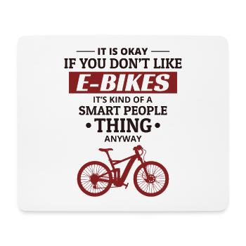 E-Bike Elektrofahrrad Fahrrad Radfahren Biker Mtb - Mousepad (Querformat) - Weiß - Vorne
