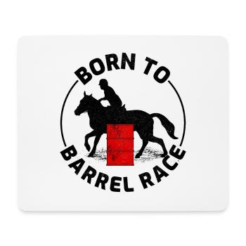 Barrel Racer Horse Riding Racing Rodeo Funny - Mouse Pad (horizontal) - white - Front