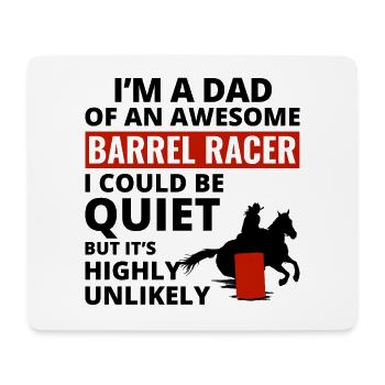 Barrel Racer Racing Horse Riding Dad Fathers day - Mouse Pad (horizontal) - white - Front