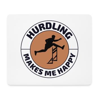 Hürden Hürdenlauf Hürdenläufer Läufer Athleten - Mousepad (Querformat) - Weiß - Vorne