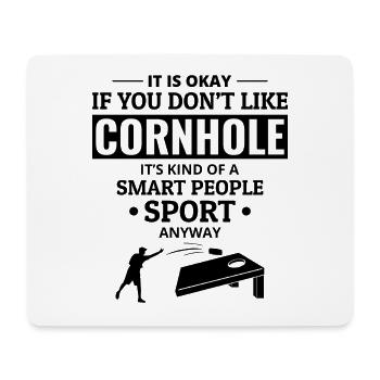 Cornhole Bean Bag Toss Outdoor Lawn Game Funny - Mouse Pad (horizontal) - white - Front