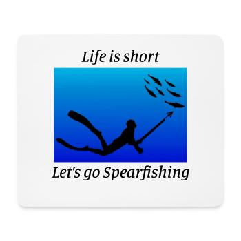 Spearfishing Spearfisher Spearfisherman fishing - Mouse Pad (horizontal) - white - Front