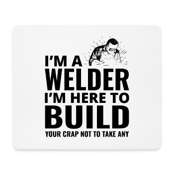 Weld Welding Welder Metal Construction Ironworker - Mouse Pad (horizontal) - white - Front