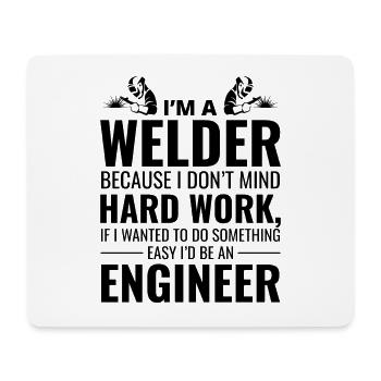 Weld Welding Welder Metal Construction Ironworker - Mouse Pad (horizontal) - white - Front
