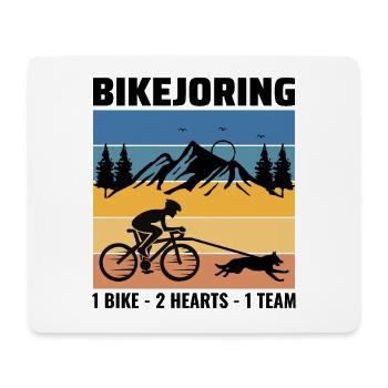 Bikejöring HundScooting Hund Sport Fahrrad Fahrrad Fahrt - Mousepad (Querformat) - Weiß - Vorne