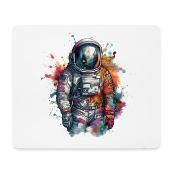 Astronaut in Holi Festival style - Mouse Pad (horizontal) - white - Front