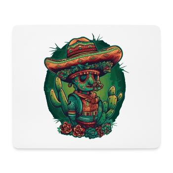 Crazy Cactus Figurine Western - Mouse Pad (horizontal) - white - Front