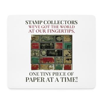 Philately's Delight: Stamp Collectors Unite - Mouse Pad (horizontal) - white - Front