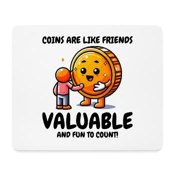 Coin Collecting Collector Numismatic Friends Funny - Mouse Pad (horizontal) - white - Front