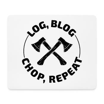 Lumberjack Woodworker Woodcutter Carpenter Axe - Mouse Pad (horizontal) - white - Front