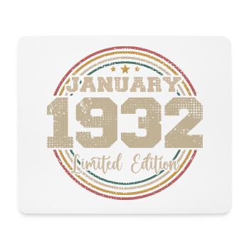 The legends were born in January 1932 - Mouse Pad (horizontal) - white - Front