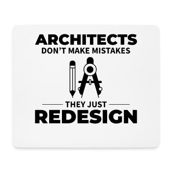 Architekt: Umgestalten statt Fehler! - Mousepad (Querformat) - Weiß - Vorne