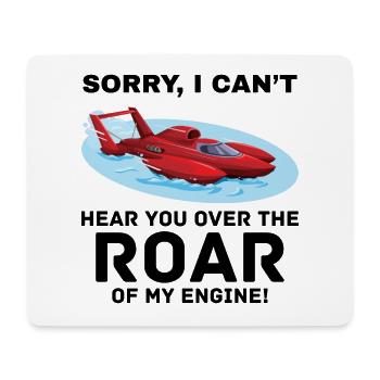 Wasserflugzeug Rennen Motor Brüllen Wassersport - Mousepad (Querformat) - Weiß - Vorne
