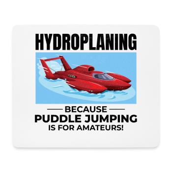Wasserflugzeug Boot Rennen Humor Pfütze Springen Lustig - Mousepad (Querformat) - Weiß - Vorne