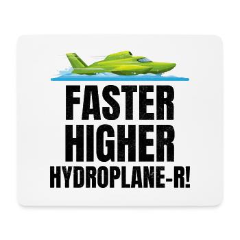 Hydro-Humor: Beschleunigen, Hoch hinaus im Rennsport - Mousepad (Querformat) - Weiß - Vorne