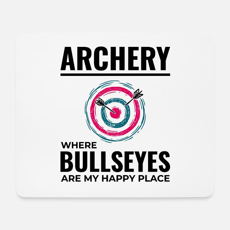 Bogenschießen Ziele Bogenschütze Bullseye Schießsport - Mousepad (Querformat) - Weiß