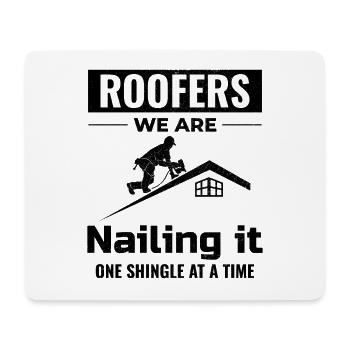 Roofer Roofing Roof Repair Mechanic Contractor - Mouse Pad (horizontal) - white - Front