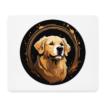 Golden Labrador Retriever Portrait im Farbkreis - Mousepad (Querformat) - Weiß - Vorne