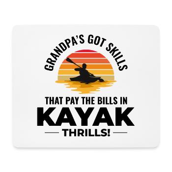 Kajakfahren Gradpa Kajak Kanu Kajakfahrer Lustig - Mousepad (Querformat) - Weiß - Vorne