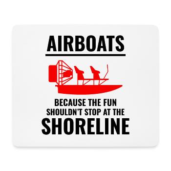 Airboat Fanboat Airboating Flugzeugboot Sumpfboot - Mousepad (Querformat) - Weiß - Vorne