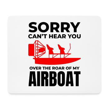 Airboat Fanboat Airboating Planeboat Sumpfboot - Mousepad (Querformat) - Weiß - Vorne