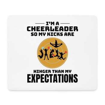 Pom-pom girl Cheerleading Girl Cheering Cheer Squad - Tapis de souris (format paysage) - blanc - Devant