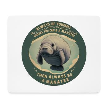 Soyez vous-même ou soyez un lamantin Sagesse - Tapis de souris (format paysage) - blanc - Devant